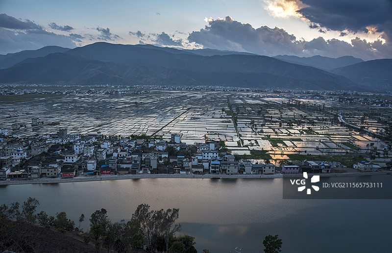 云南省丽江市永胜县三川镇景观图片素材