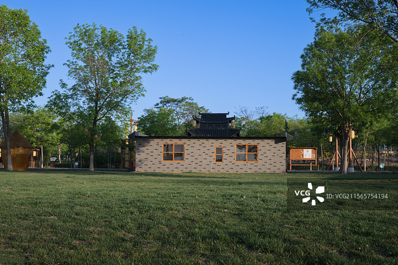 今夕东丽湖小景图片素材