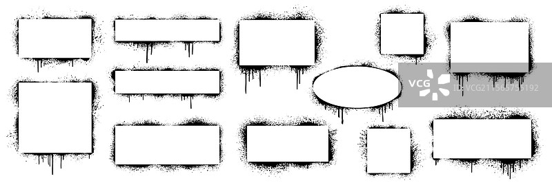 湿润的涂鸦边框剪影图片素材