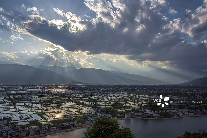 云南省丽江市永胜县三川镇景观图片素材