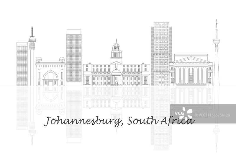 南非约翰内斯堡的全景图片素材