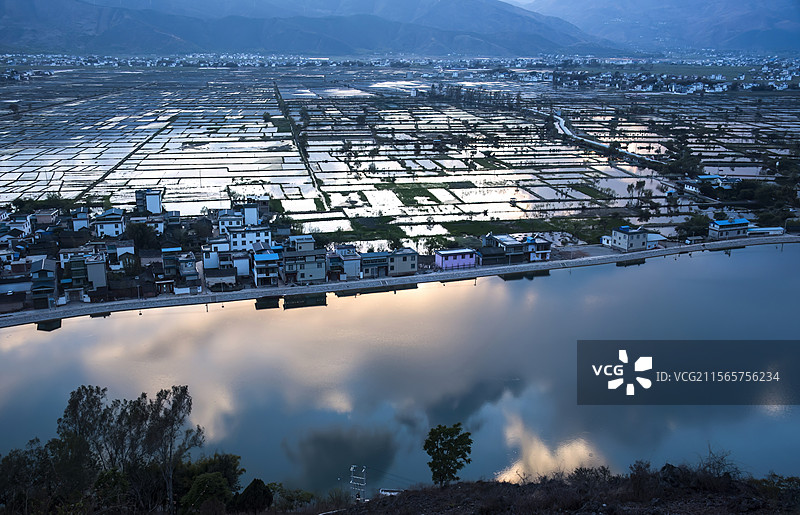 云南省丽江市永胜县三川镇景观图片素材