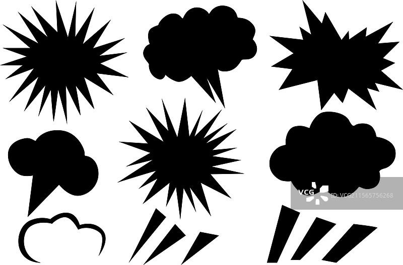 黑色剪影漫画效果，令人惊艳的视觉冲击图片素材