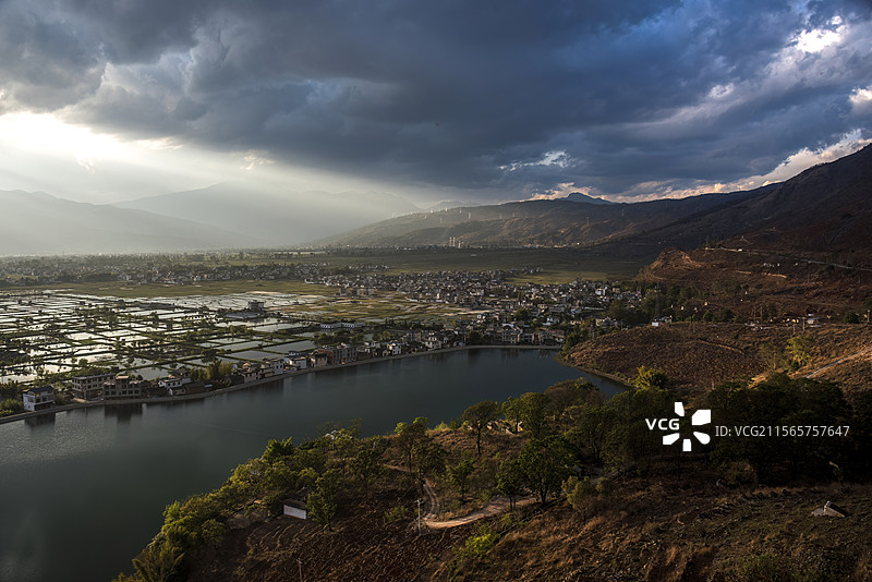 云南省丽江市永胜县三川镇景观图片素材