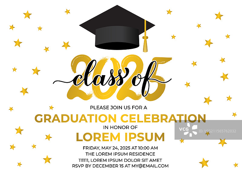 毕业派对邀请卡模板图片素材