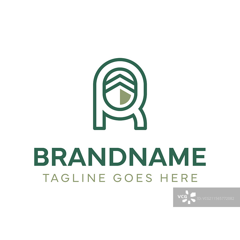 旅行社的字母R与卡巴线条标志图片素材