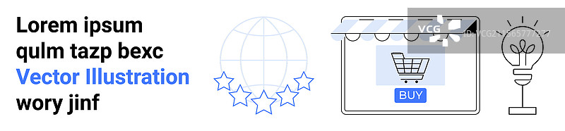 电子商务概念与在线商店图片素材