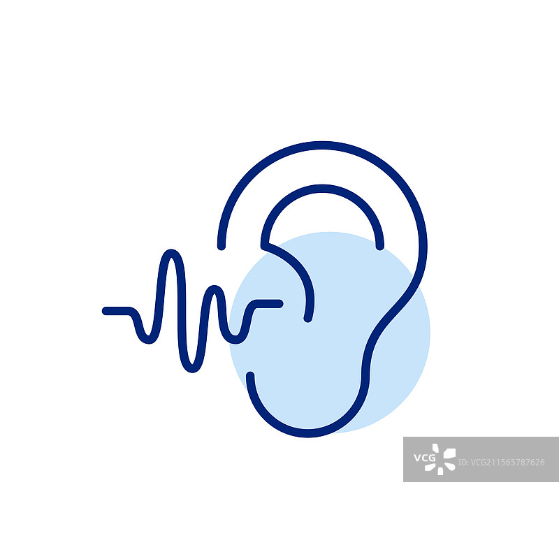 声波进入人耳进行语音识别图片素材