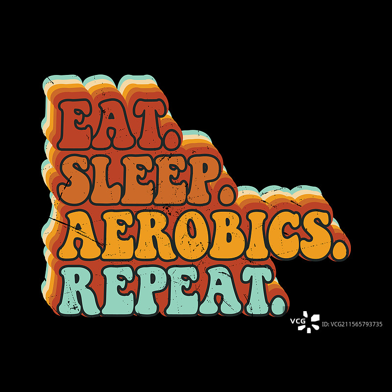 搞笑的有氧健身教练T恤设计图片素材