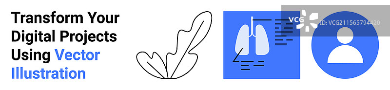 抽象叶子设计的医学图表和图片素材