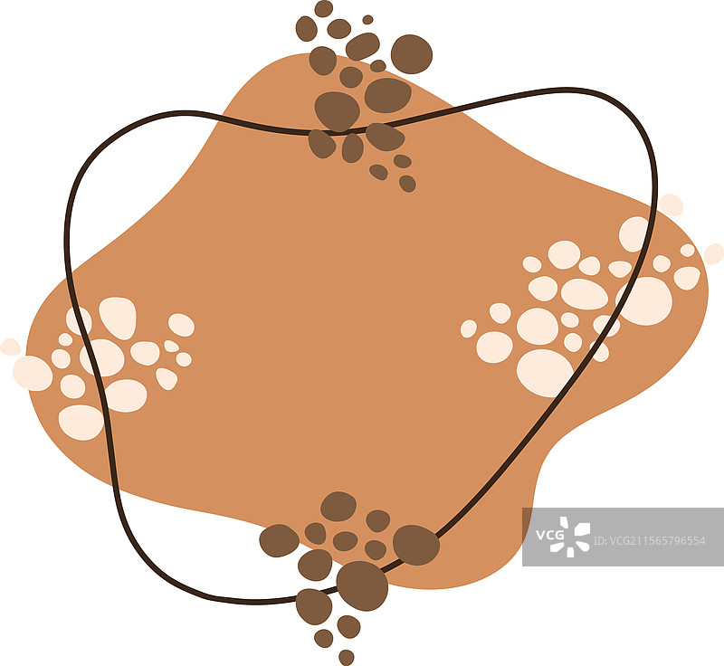 时尚的米色和棕色自由形式横幅图片素材