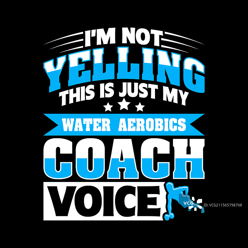 搞笑的有氧健身教练T恤设计图片素材