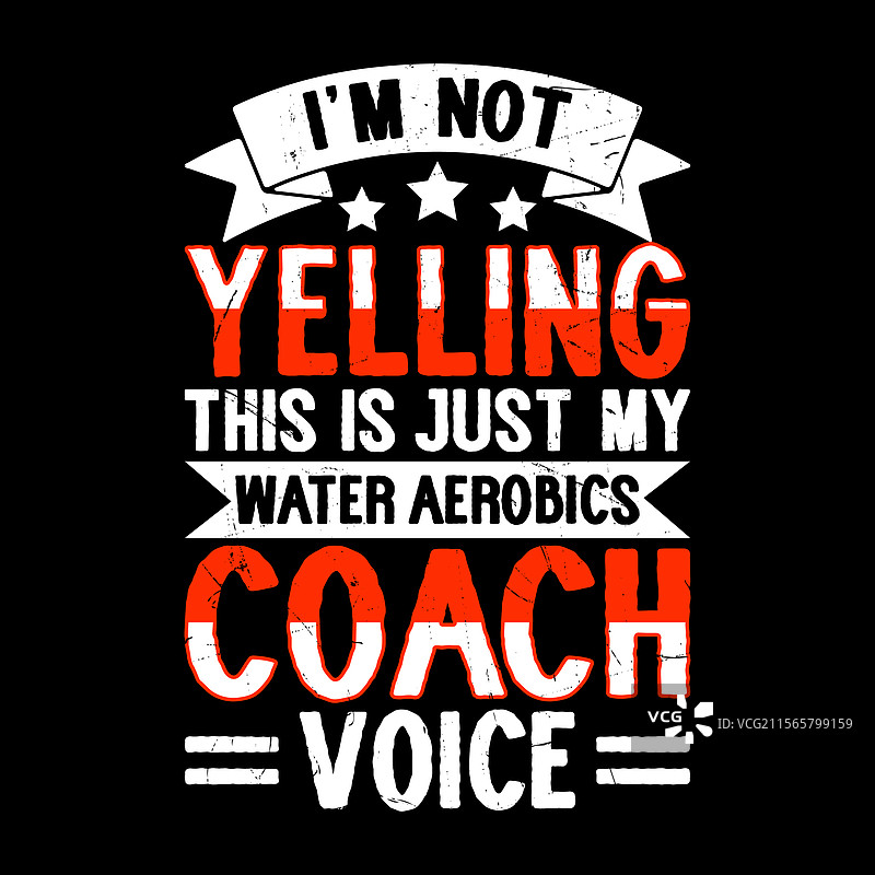 搞笑的有氧健身教练T恤设计图片素材