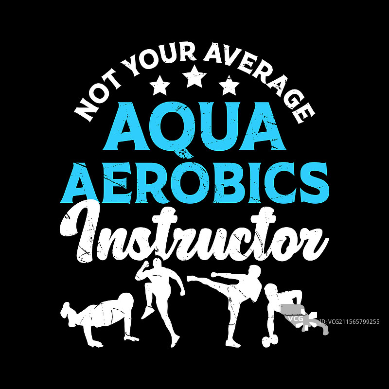 搞笑的有氧健身教练T恤设计图片素材