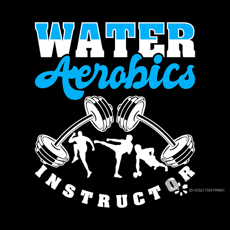 搞笑的有氧健身教练T恤设计图片素材