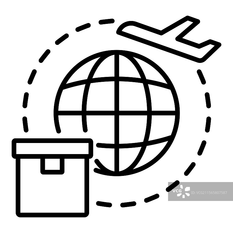 全球航运线条图标图片素材