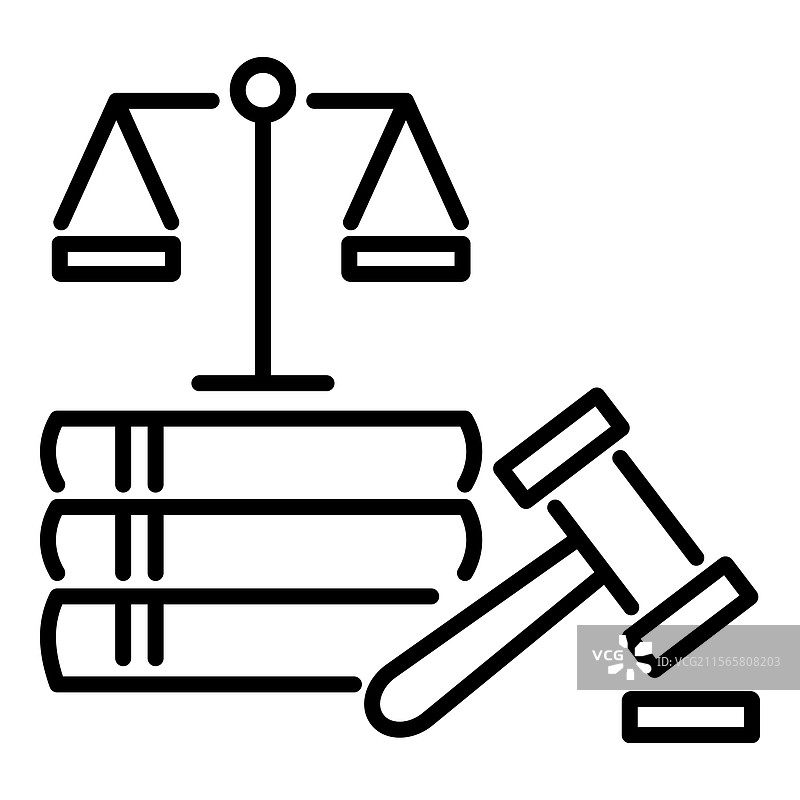 法律与正义线条图标图片素材
