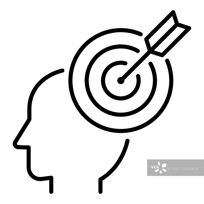 个人目标线图标图片素材