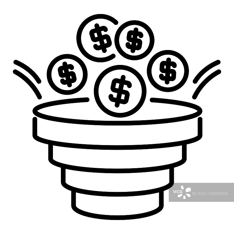 销售漏斗线条图标图片素材