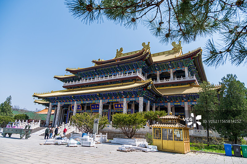 鞍山市玉佛苑古建筑群的庄严之美图片素材