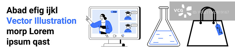 在线教育科学实验与图片素材