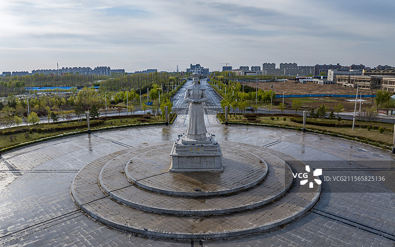 吉林省长春市公主岭市公主故里航拍图片素材