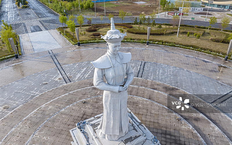 吉林省长春市公主岭市公主故里航拍图片素材