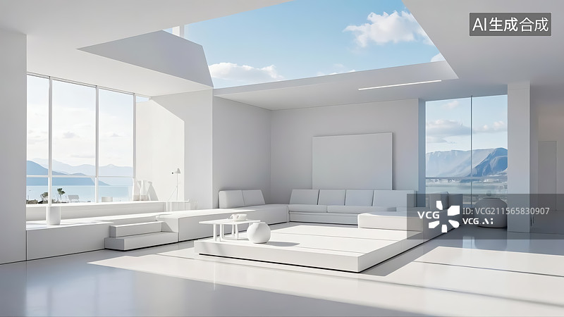 【AI数字艺术】现代简约高端室内家居图片素材