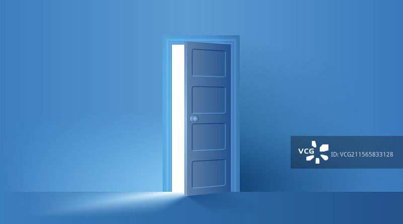 打开通往光明未来的大门图片素材