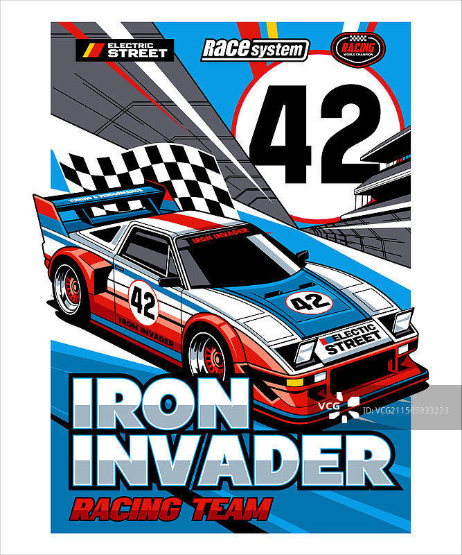 铁侵略者赛车队设计图片素材