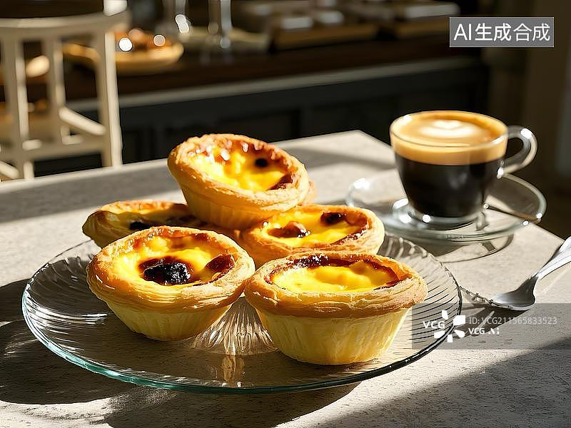 【AI数字艺术】蛋挞图片素材
