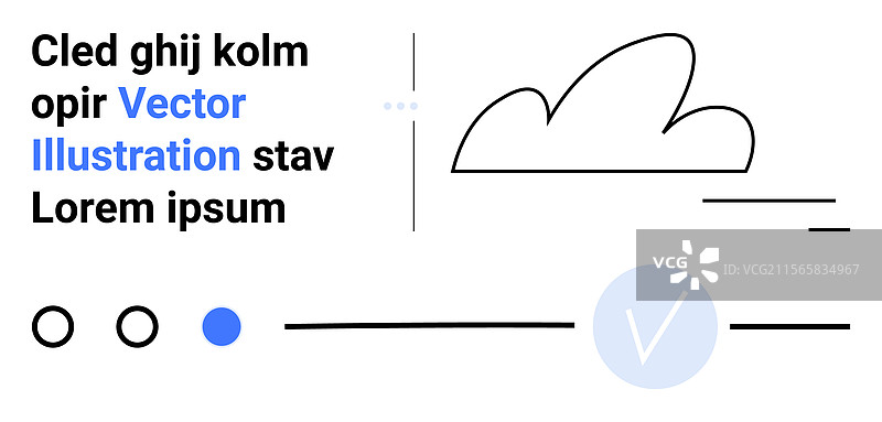 极简风格的图形，带有云朵文字元素图片素材