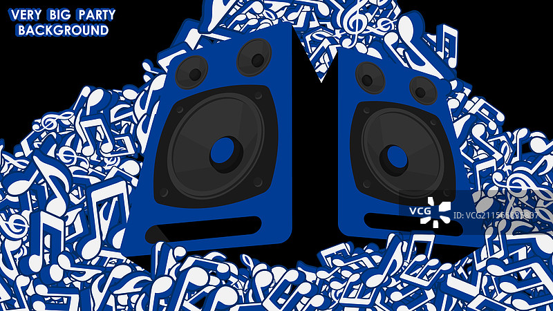 巨大的低频和重低音音响扬声器图片素材