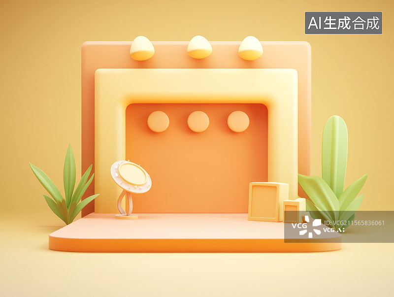 【AI数字艺术】儿童玩具展示台图片素材