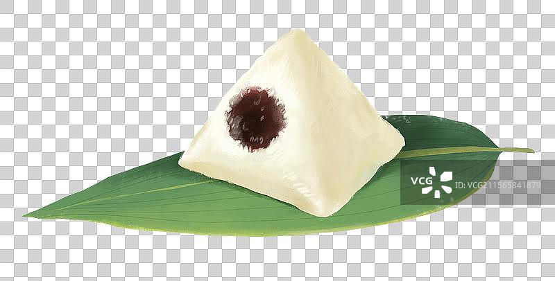 端午节插画五彩绳粽子大枣馅粽子和粽叶图片素材