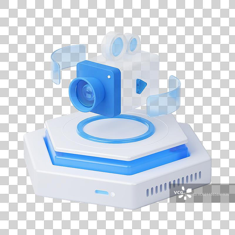 3D建模风格插画元素摄像机直播媒体电影影视行业图片素材