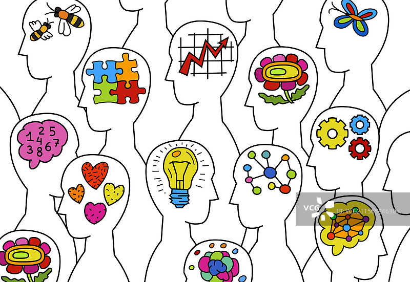 人类思维与体验的多样性图片素材