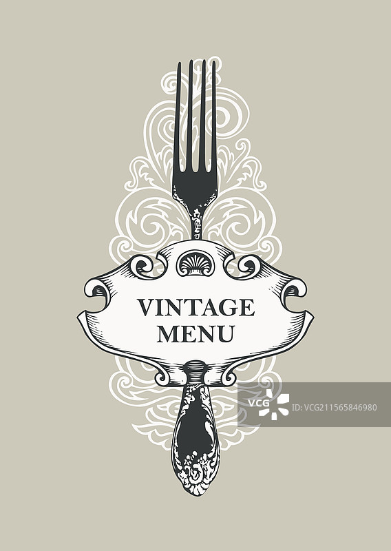 餐厅或咖啡馆的菜单封面图片素材