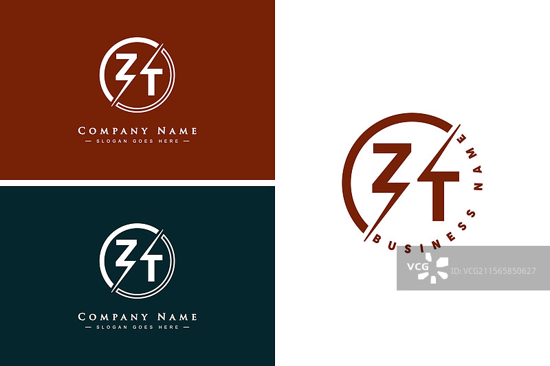 zt logo 模板 - 简单的首字母图标图片素材