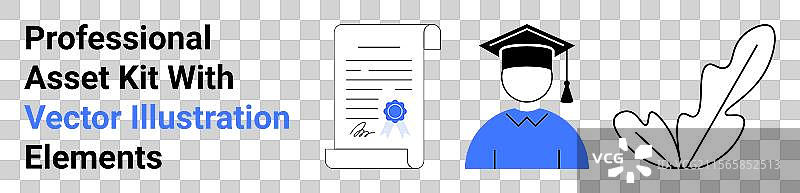 展示毕业生的专业工具包图片素材