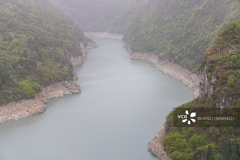 四川绵阳江油武都镇境内的涪江六峡自然峡谷风光图片素材