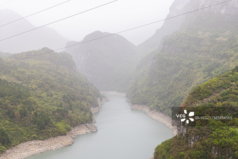 四川绵阳江油武都镇境内的涪江六峡自然峡谷风光图片素材