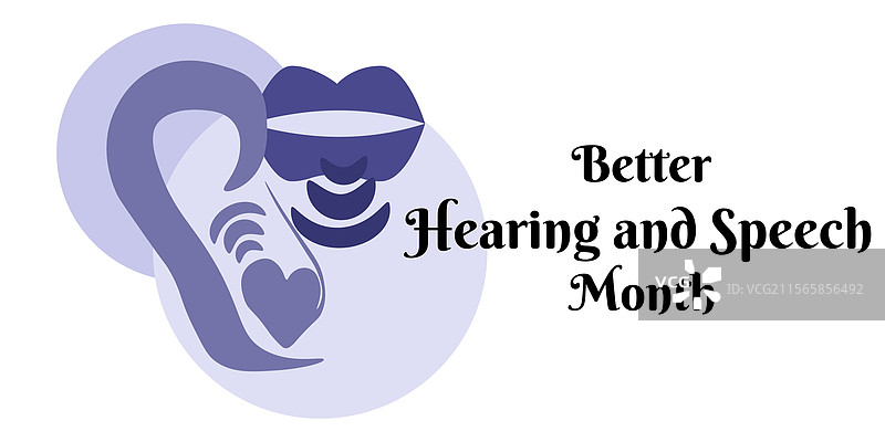 更好的听力和语言月横幅图片素材