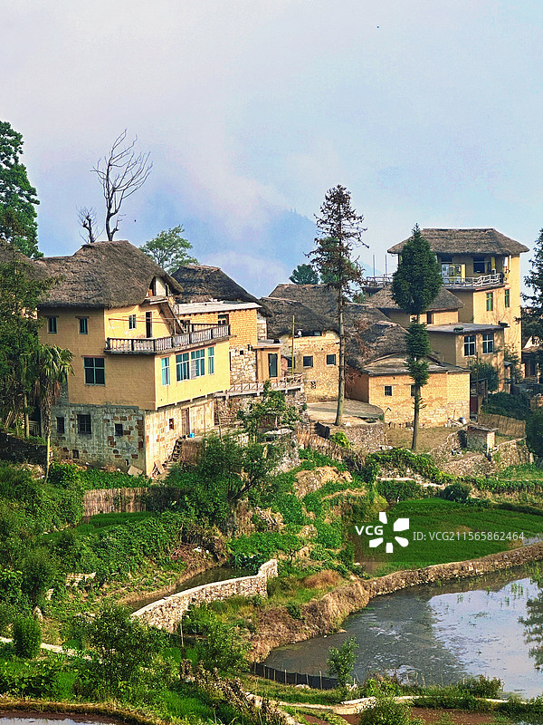 云南元阳阿者科村图片素材