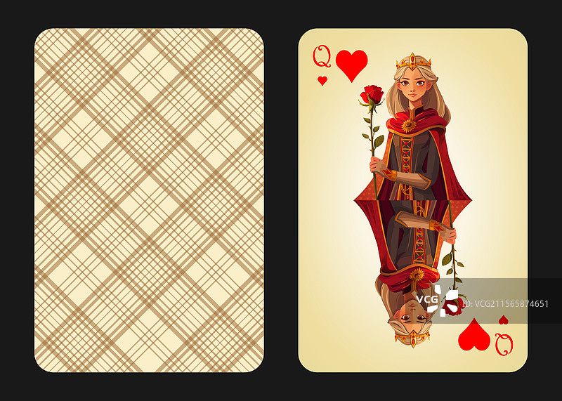 扑克牌女王的原创设计图片素材