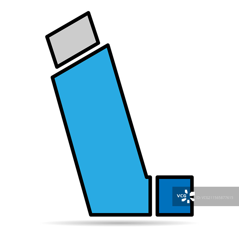 哮喘吸入器设计阴影图标 医药 健康图片素材