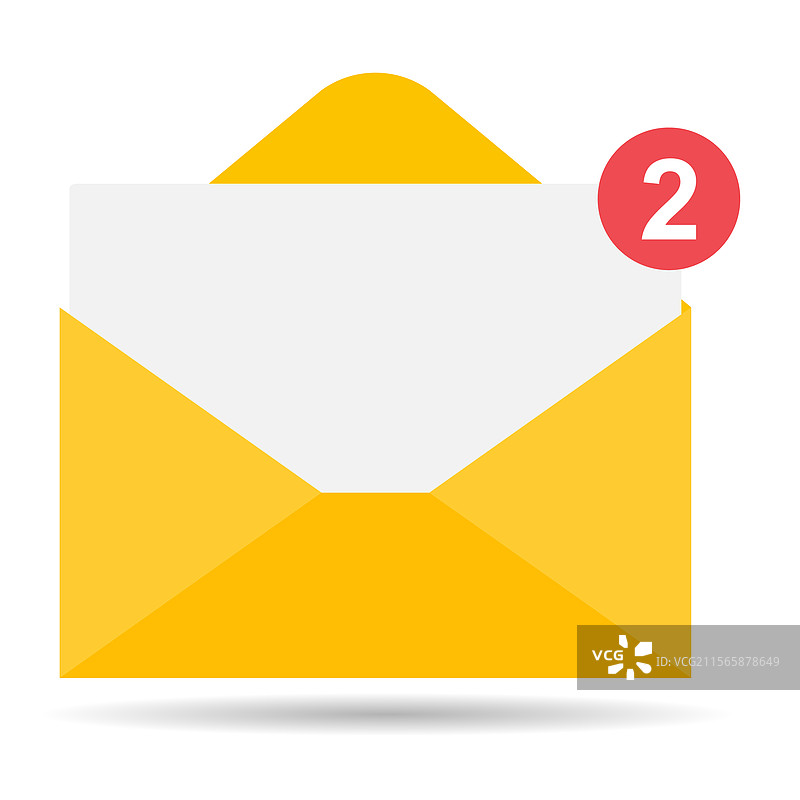 电子邮件商务图标阴影扁平化网页客户端图片素材