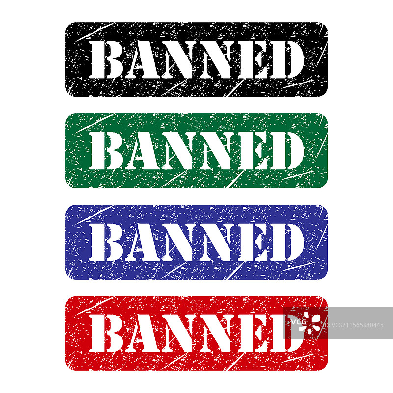禁止印章符号标签贴纸标志的集合图片素材