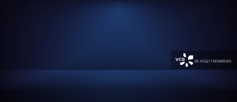 深蓝色的工作室背景与聚光灯图片素材