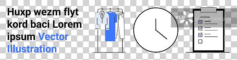 以衣架为主题的组织信息图表图片素材